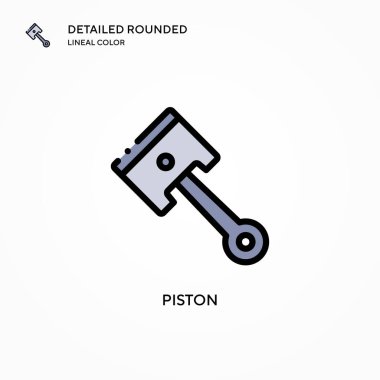 Piston vektör simgesi. Modern vektör illüstrasyon kavramları. Düzenlemesi ve kişiselleştirmesi kolay.