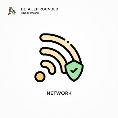 Ağ vektör simgesi. Modern vektör illüstrasyon kavramları. Düzenlemesi ve kişiselleştirmesi kolay.
