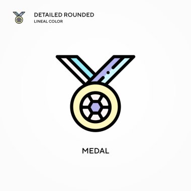 Madalya vektör simgesi. Modern vektör illüstrasyon kavramları. Düzenlemesi ve kişiselleştirmesi kolay.