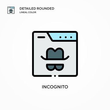 Kılık değiştirmiş vektör simgesi. Modern vektör illüstrasyon kavramları. Düzenlemesi ve kişiselleştirmesi kolay.