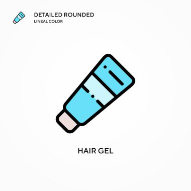 Saç jölesi vektör simgesi. Modern vektör illüstrasyon kavramları. Düzenlemesi ve kişiselleştirmesi kolay.