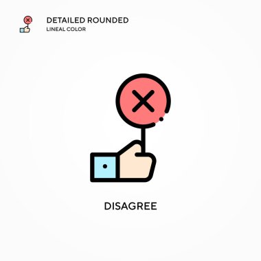 Anlaşmazlık vektör ikonu. Modern vektör illüstrasyon kavramları. Düzenlemesi ve kişiselleştirmesi kolay.