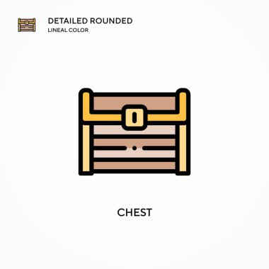 Göğüs vektör simgesi. Modern vektör illüstrasyon kavramları. Düzenlemesi ve kişiselleştirmesi kolay.