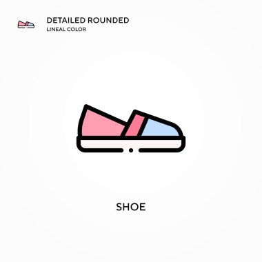Ayakkabı vektör simgesi. Modern vektör illüstrasyon kavramları. Düzenlemesi ve kişiselleştirmesi kolay.
