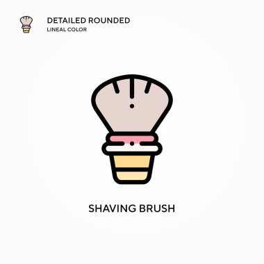 Tıraş fırçası vektör simgesi. Modern vektör illüstrasyon kavramları. Düzenlemesi ve kişiselleştirmesi kolay.