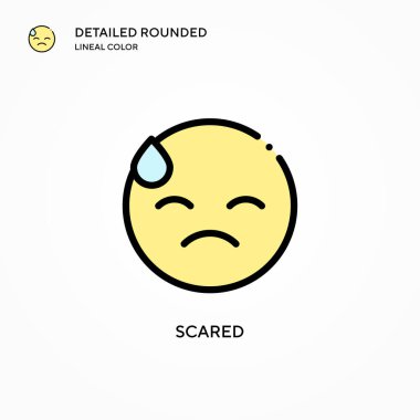 Korkak vektör simgesi. Modern vektör illüstrasyon kavramları. Düzenlemesi ve kişiselleştirmesi kolay.