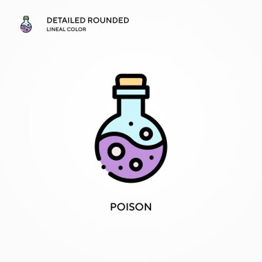 Zehirli vektör ikonu. Modern vektör illüstrasyon kavramları. Düzenlemesi ve kişiselleştirmesi kolay.