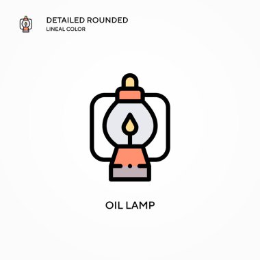 Yağ lambası vektör simgesi. Modern vektör illüstrasyon kavramları. Düzenlemesi ve kişiselleştirmesi kolay.