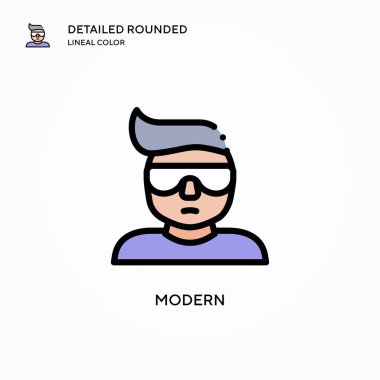 Modern vektör simgesi. Modern vektör illüstrasyon kavramları. Düzenlemesi ve kişiselleştirmesi kolay.