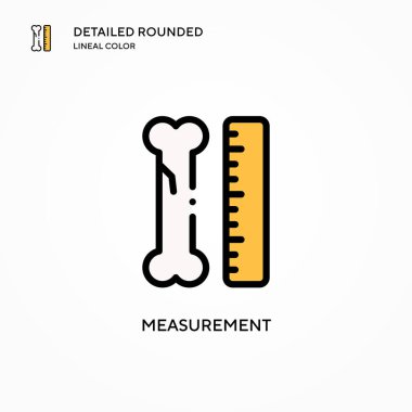 Ölçüm vektör simgesi. Modern vektör illüstrasyon kavramları. Düzenlemesi ve kişiselleştirmesi kolay.