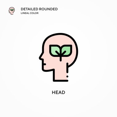 Baş vektör simgesi. Modern vektör illüstrasyon kavramları. Düzenlemesi ve kişiselleştirmesi kolay.
