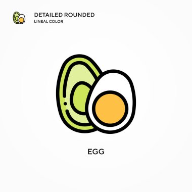 Yumurta vektör simgesi. Modern vektör illüstrasyon kavramları. Düzenlemesi ve kişiselleştirmesi kolay.