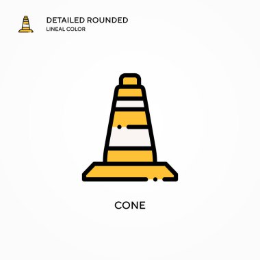 Koni vektör simgesi. Modern vektör illüstrasyon kavramları. Düzenlemesi ve kişiselleştirmesi kolay.