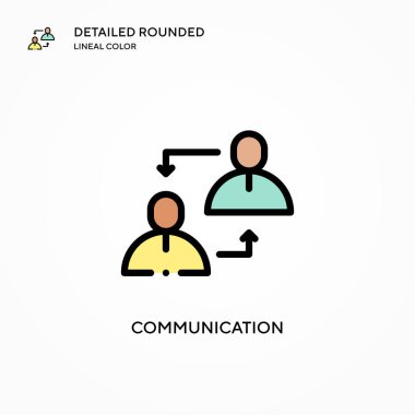İletişim vektör simgesi. Modern vektör illüstrasyon kavramları. Düzenlemesi ve kişiselleştirmesi kolay.