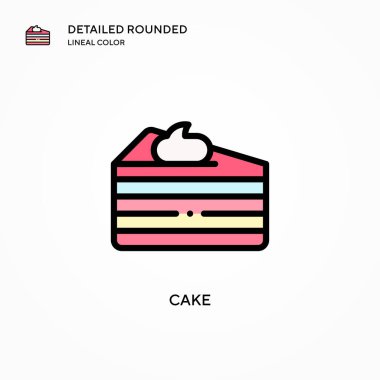 Kek vektör simgesi. Modern vektör illüstrasyon kavramları. Düzenlemesi ve kişiselleştirmesi kolay.