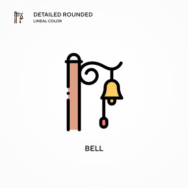 Çan vektör simgesi. Modern vektör illüstrasyon kavramları. Düzenlemesi ve kişiselleştirmesi kolay.