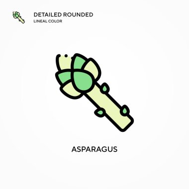 Kuşkonmaz vektör simgesi. Modern vektör illüstrasyon kavramları. Düzenlemesi ve kişiselleştirmesi kolay.