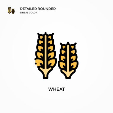Buğday vektör simgesi. Modern vektör illüstrasyon kavramları. Düzenlemesi ve kişiselleştirmesi kolay.