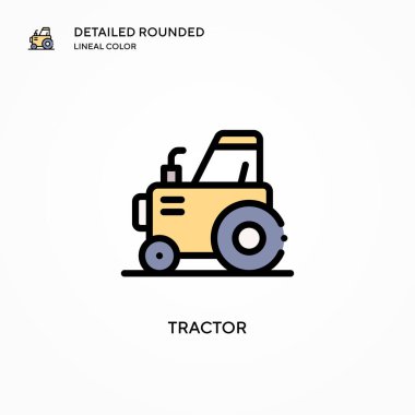 Çekici vektör ikonu. Modern vektör illüstrasyon kavramları. Düzenlemesi ve kişiselleştirmesi kolay.