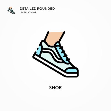 Ayakkabı vektör simgesi. Modern vektör illüstrasyon kavramları. Düzenlemesi ve kişiselleştirmesi kolay.