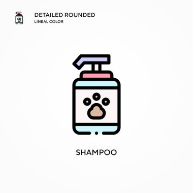 Şampuan vektör simgesi. Modern vektör illüstrasyon kavramları. Düzenlemesi ve kişiselleştirmesi kolay.