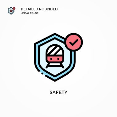 Güvenlik vektör simgesi. Modern vektör illüstrasyon kavramları. Düzenlemesi ve kişiselleştirmesi kolay.