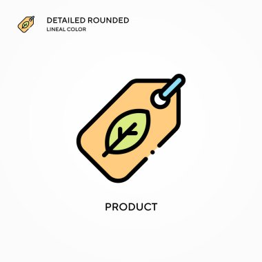 Ürün vektör simgesi. Modern vektör illüstrasyon kavramları. Düzenlemesi ve kişiselleştirmesi kolay.