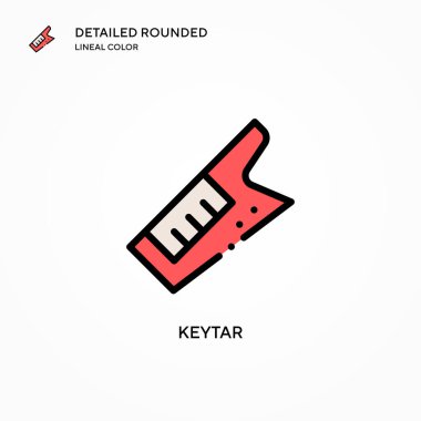 Keytar vektör simgesi. Modern vektör illüstrasyon kavramları. Düzenlemesi ve kişiselleştirmesi kolay.