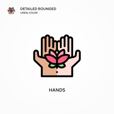 Eller vektör simgesi. Modern vektör illüstrasyon kavramları. Düzenlemesi ve kişiselleştirmesi kolay.