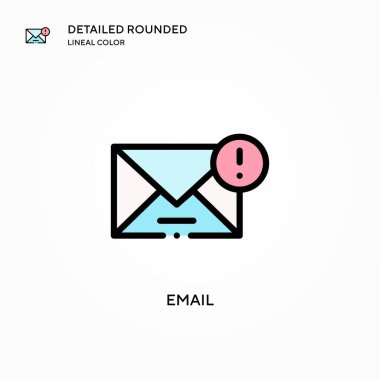 E- posta vektör simgesi. Modern vektör illüstrasyon kavramları. Düzenlemesi ve kişiselleştirmesi kolay.