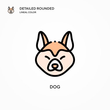Köpek vektör simgesi. Modern vektör illüstrasyon kavramları. Düzenlemesi ve kişiselleştirmesi kolay.
