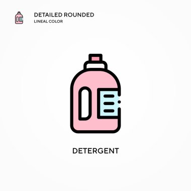 Deterjan vektör simgesi. Modern vektör illüstrasyon kavramları. Düzenlemesi ve kişiselleştirmesi kolay.