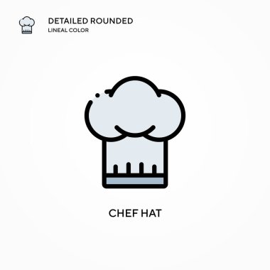 Şef şapka vektör simgesi. Modern vektör illüstrasyon kavramları. Düzenlemesi ve kişiselleştirmesi kolay.