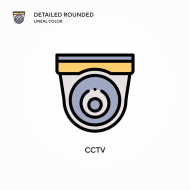 CCTV vektör simgesi. Modern vektör illüstrasyon kavramları. Düzenlemesi ve kişiselleştirmesi kolay.