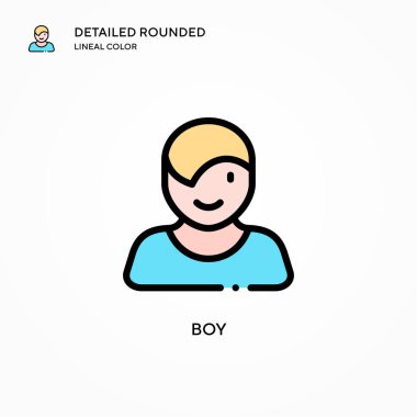 Erkek vektör simgesi. Modern vektör illüstrasyon kavramları. Düzenlemesi ve kişiselleştirmesi kolay.