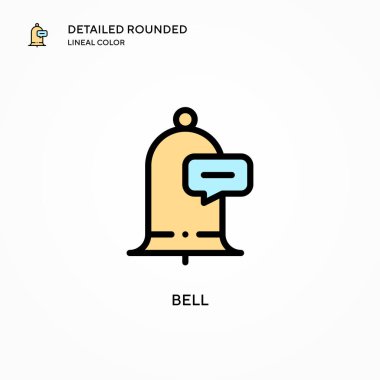 Çan vektör simgesi. Modern vektör illüstrasyon kavramları. Düzenlemesi ve kişiselleştirmesi kolay.