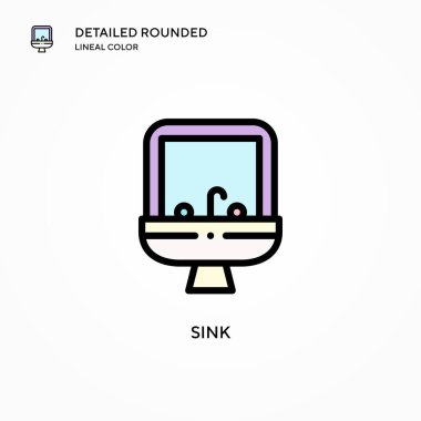 Batırma vektör simgesi. Modern vektör illüstrasyon kavramları. Düzenlemesi ve kişiselleştirmesi kolay.