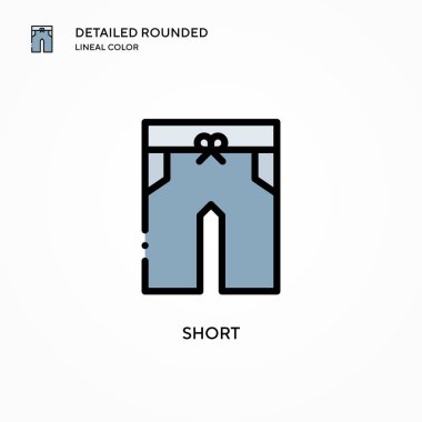 Kısa vektör simgesi. Modern vektör illüstrasyon kavramları. Düzenlemesi ve kişiselleştirmesi kolay.