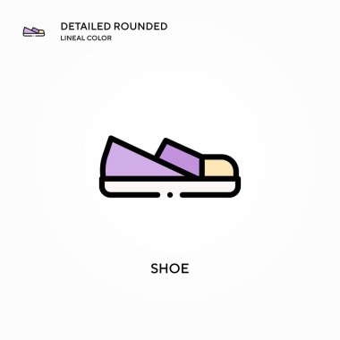 Ayakkabı vektör simgesi. Modern vektör illüstrasyon kavramları. Düzenlemesi ve kişiselleştirmesi kolay.