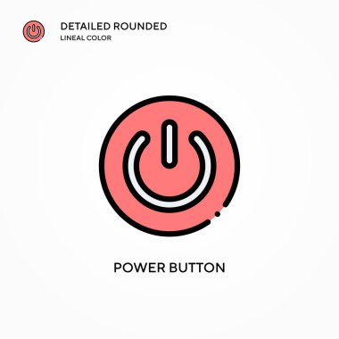 Güç düğmesi vektör simgesi. Modern vektör illüstrasyon kavramları. Düzenlemesi ve kişiselleştirmesi kolay.