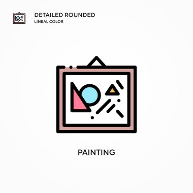 Vektör simgesi boyanıyor. Modern vektör illüstrasyon kavramları. Düzenlemesi ve kişiselleştirmesi kolay.