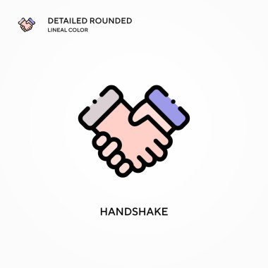 El sıkışma vektör simgesi. Modern vektör illüstrasyon kavramları. Düzenlemesi ve kişiselleştirmesi kolay.