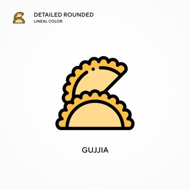 Gujjia vektör simgesi. Modern vektör illüstrasyon kavramları. Düzenlemesi ve kişiselleştirmesi kolay.