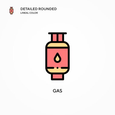 Gaz vektör simgesi. Modern vektör illüstrasyon kavramları. Düzenlemesi ve kişiselleştirmesi kolay.