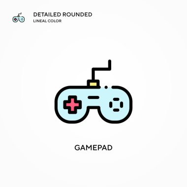 Gamepad vektör simgesi. Modern vektör illüstrasyon kavramları. Düzenlemesi ve kişiselleştirmesi kolay.