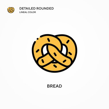 Ekmek vektör simgesi. Modern vektör illüstrasyon kavramları. Düzenlemesi ve kişiselleştirmesi kolay.