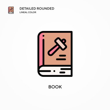 Kitap vektör simgesi. Modern vektör illüstrasyon kavramları. Düzenlemesi ve kişiselleştirmesi kolay.