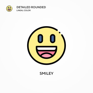 Güleç vektör simgesi. Modern vektör illüstrasyon kavramları. Düzenlemesi ve kişiselleştirmesi kolay.