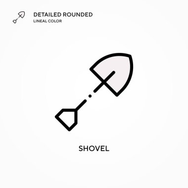 Kürek vektör simgesi. Modern vektör illüstrasyon kavramları. Düzenlemesi ve kişiselleştirmesi kolay.