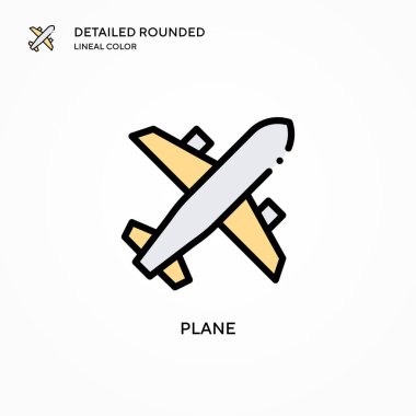 Düzlem vektör simgesi. Modern vektör illüstrasyon kavramları. Düzenlemesi ve kişiselleştirmesi kolay.